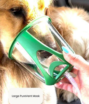 PureVent Pet Oxygen Mask for Dogs, Cats, Animals – Veterinary-Grade Oxygen Therapy