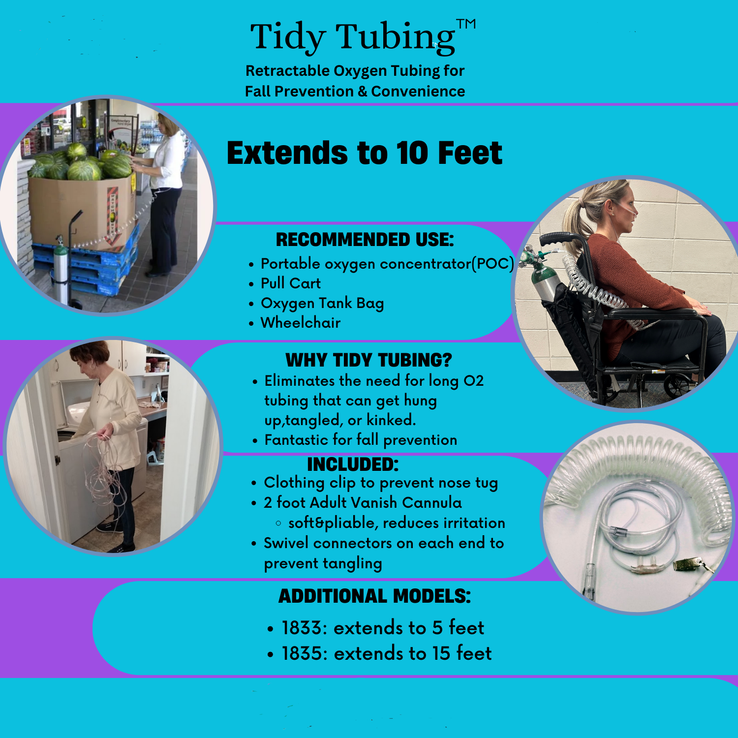 Tidy shop tubing oxygen