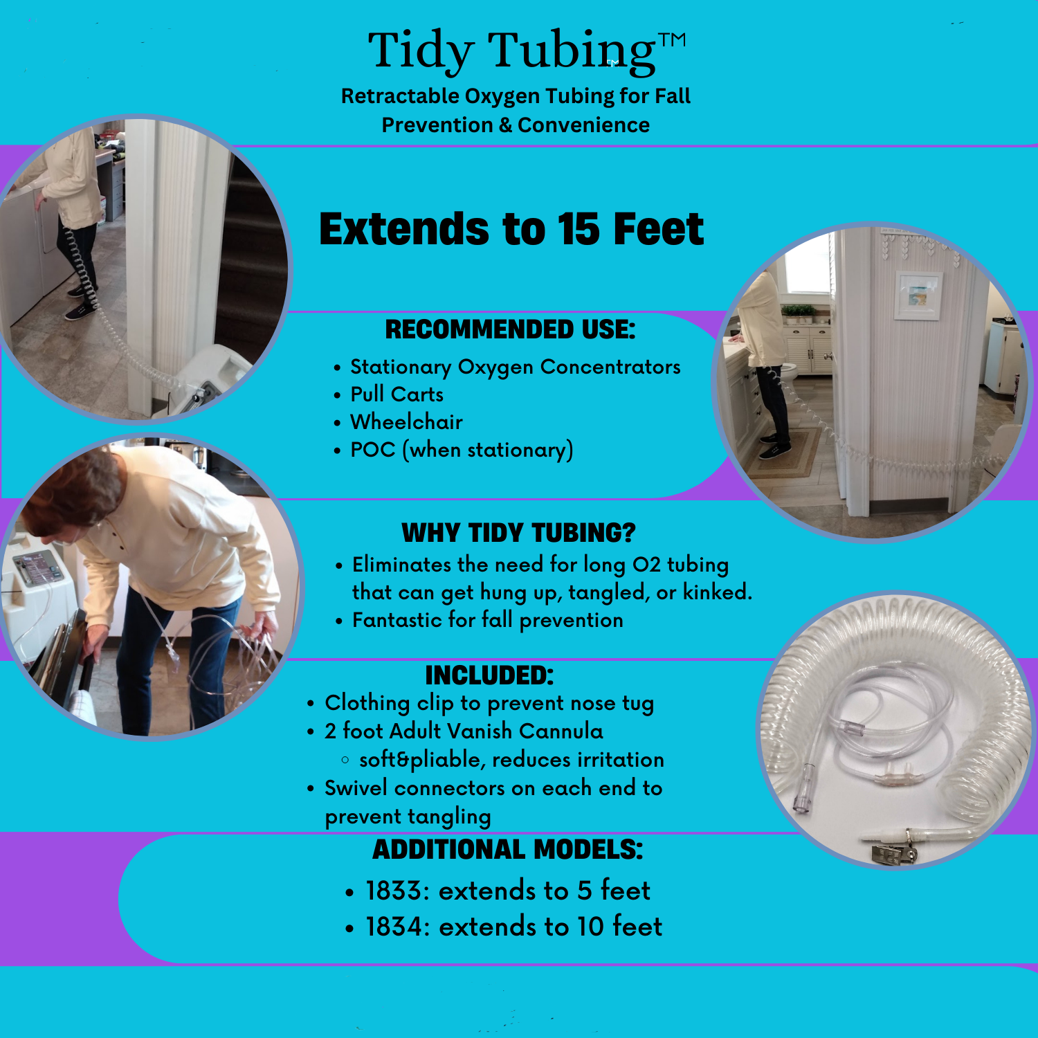 Home oxygen tubing shop solutions