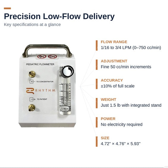 New Rhythm Healthcare Desktop Pediatric Flow Meter