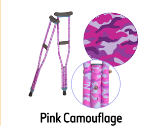 Pink Camouflage Crutches