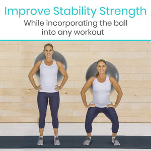 EXERCISE BALL, ANTI-BURST, 19"-22", WITH HAND PUMP